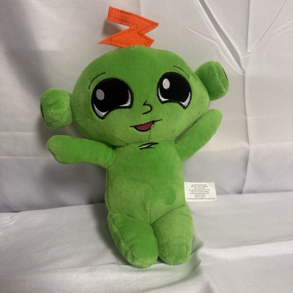 Harmony Alien Z Plush Stuffed Doll Green Orange UFO Baby Cute Soft 10"
